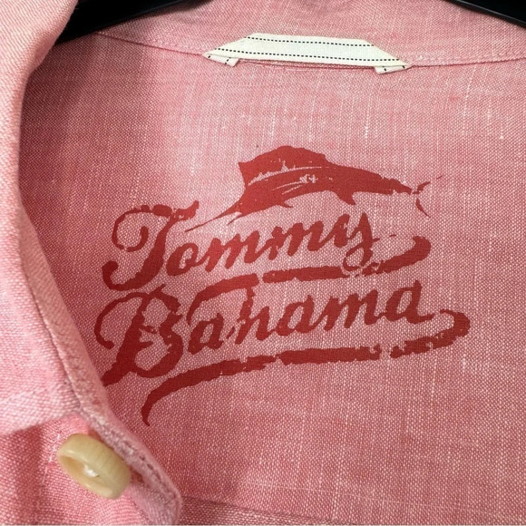 Tommy Bahama Mens 100% Linen Button Front Shirt size Large - Picture 2 of 10